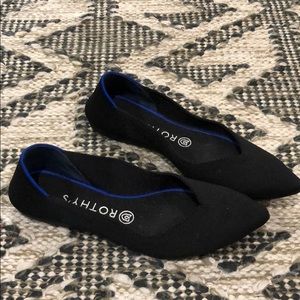 Rothy’s black pointed toe flats size 8.5